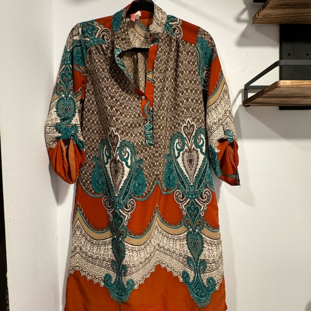 Beautiful Print Dress - Bohemian Autumn